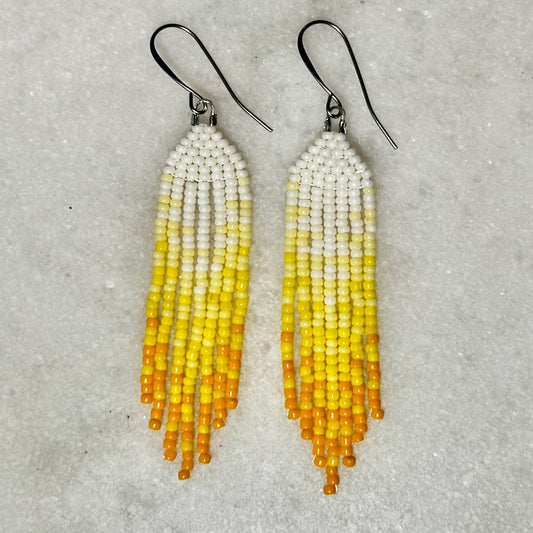 Hvse Ombre (Minis) Brick Stitch Fringe Beaded Earrings