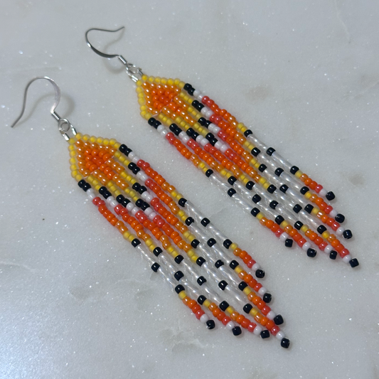 Mehenwv (Truth) (Minis) Brick Stitch Fringe Beaded Earrings