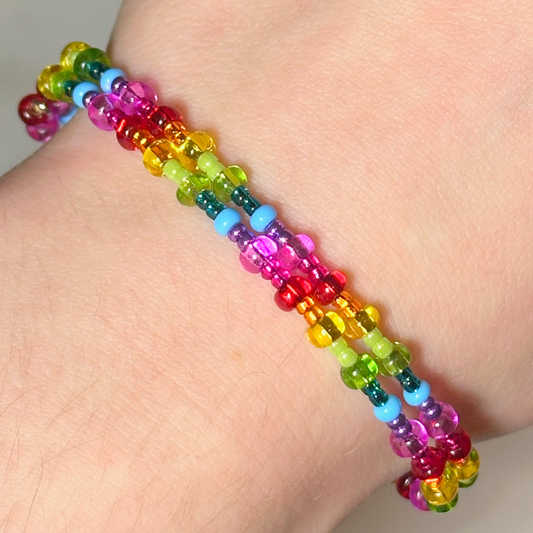 Oskē-Entacv (Rainbow) Beaded Bracelet