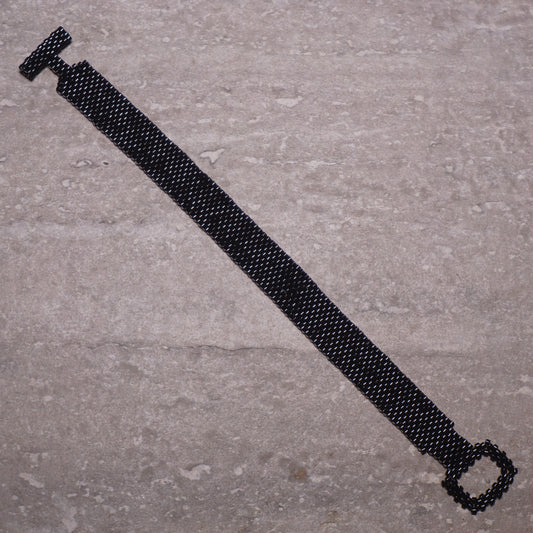 Black Peyote Stitch Beaded Bracelet